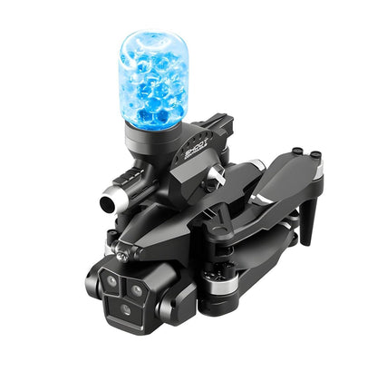 Dron K11 Max Shoot Triple Cámara Dispara Bolitas Hidrogel Negro